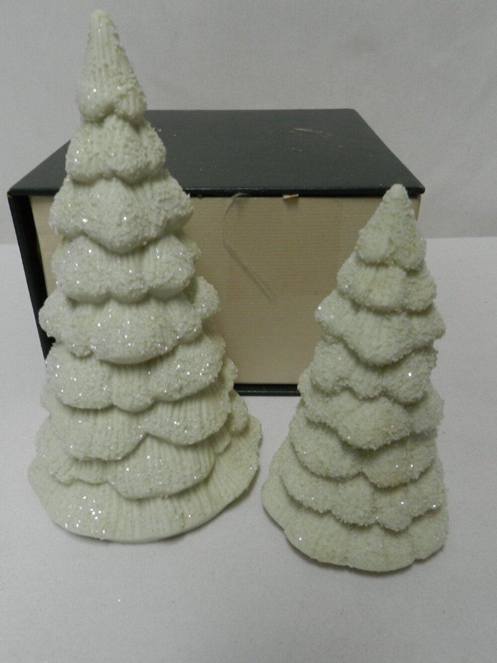 Dept 56 Snowbabies  “Frosty Forest” Set 2 Evergreen Trees Christmas Vintage Box
